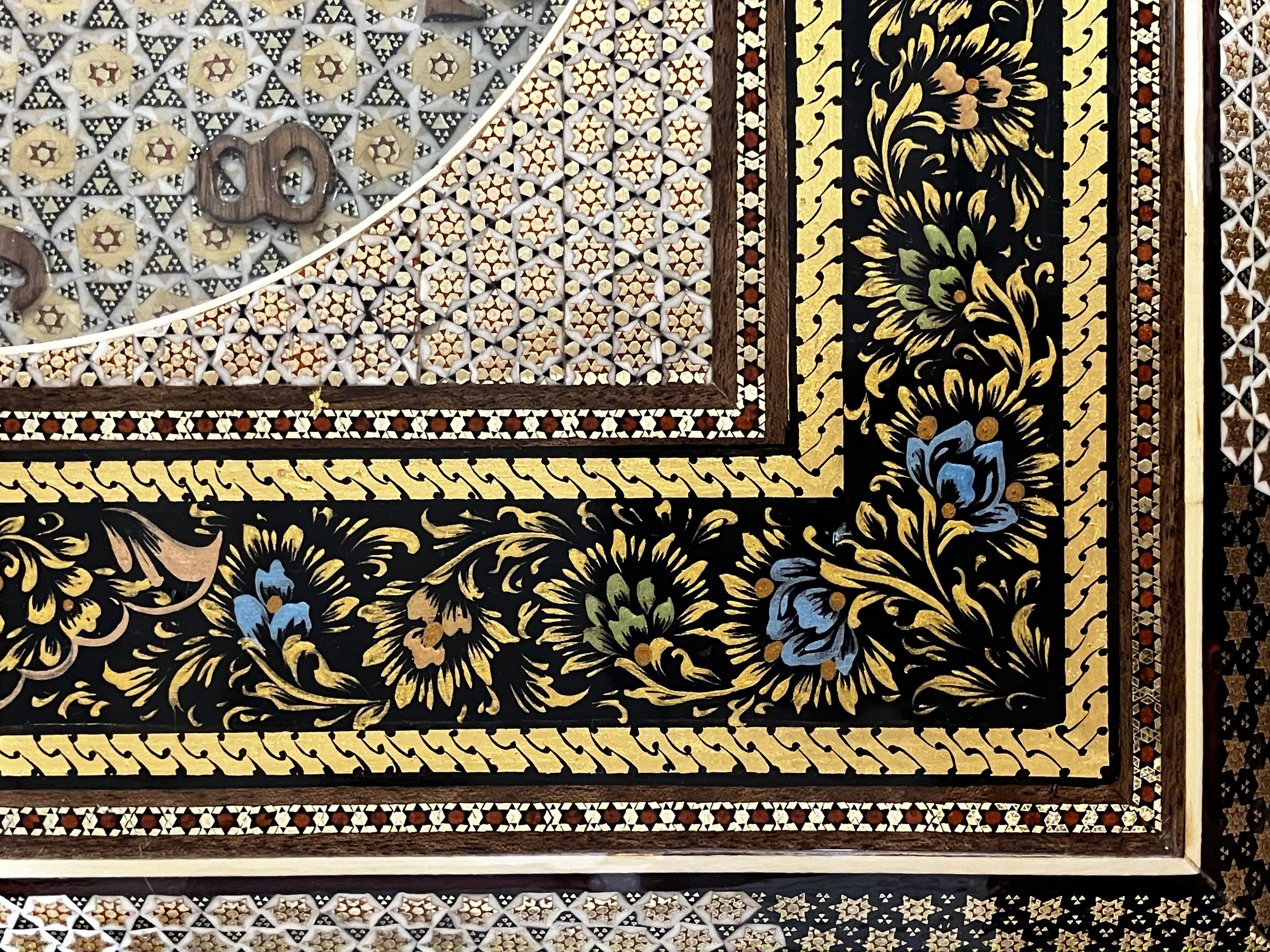 Iranian Hatam Work Clock Size : (35 x 35) cm