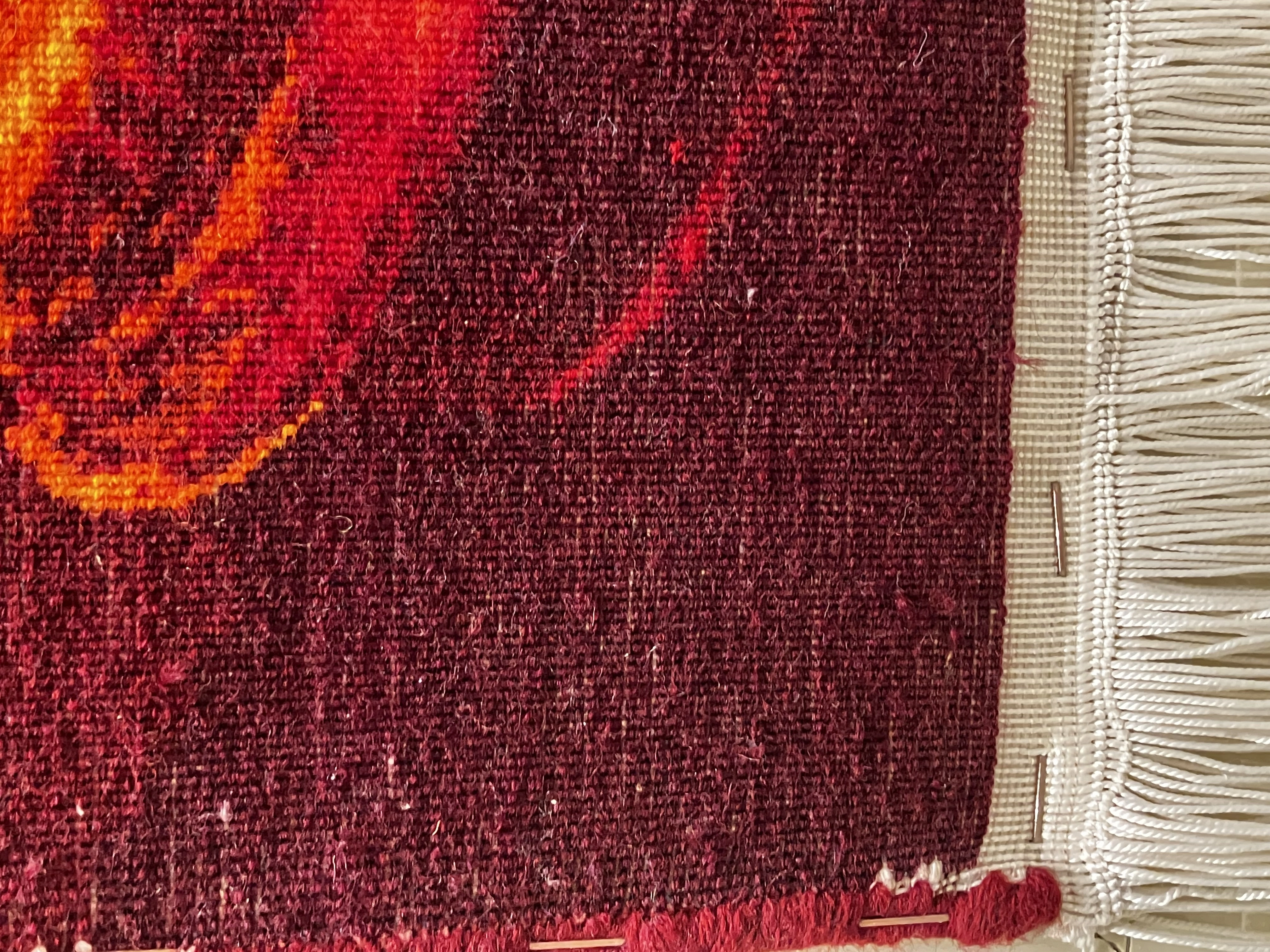 Luxury Handwoven Iranian Wall Carpet – Flowers | 80x58 cm | Wool & Silk | Made in Iran