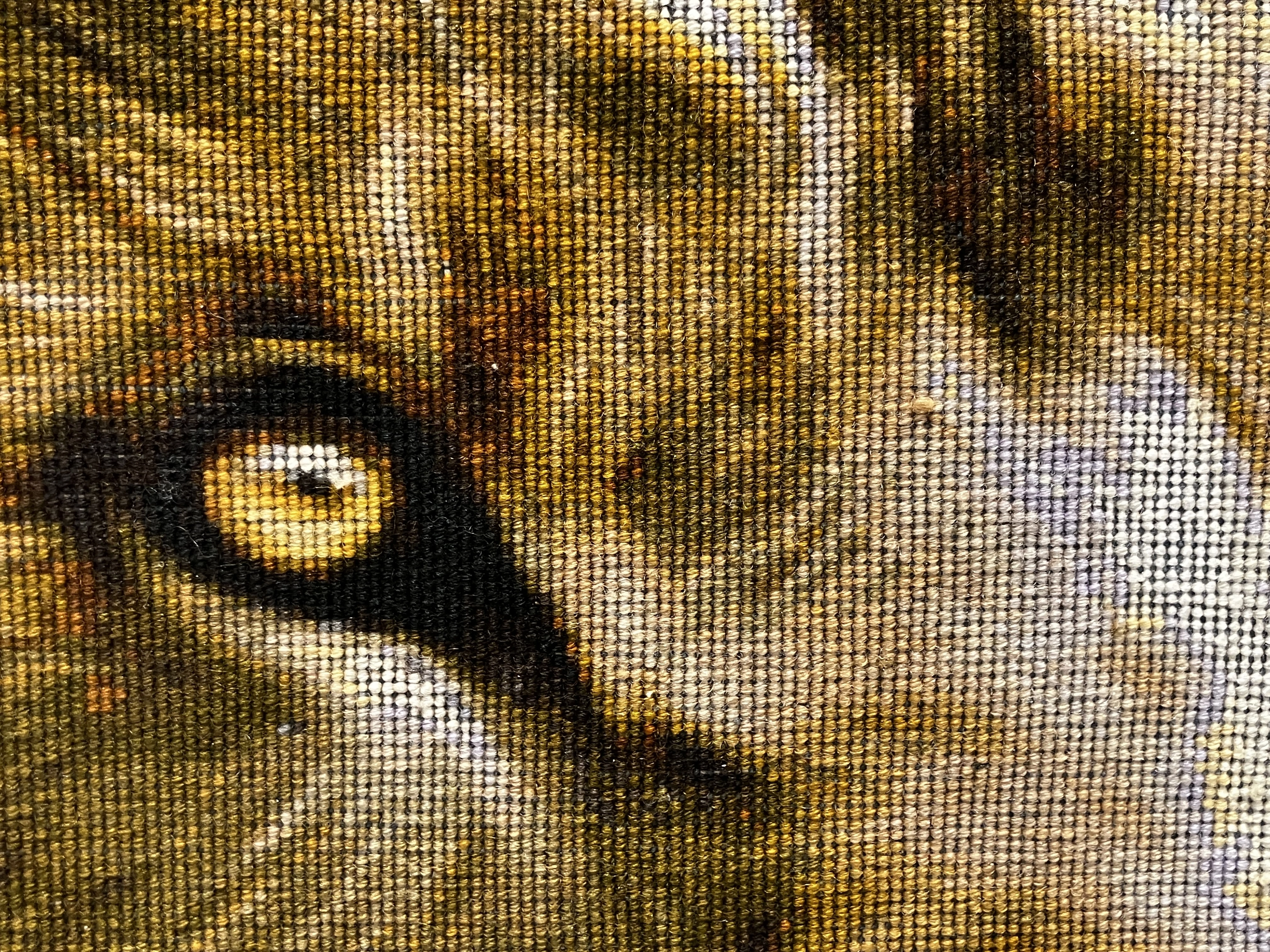Luxury Handwoven Iranian Wall Carpet – Lion Sight | 62x86 cm | Wool & Silk | Made in Iran