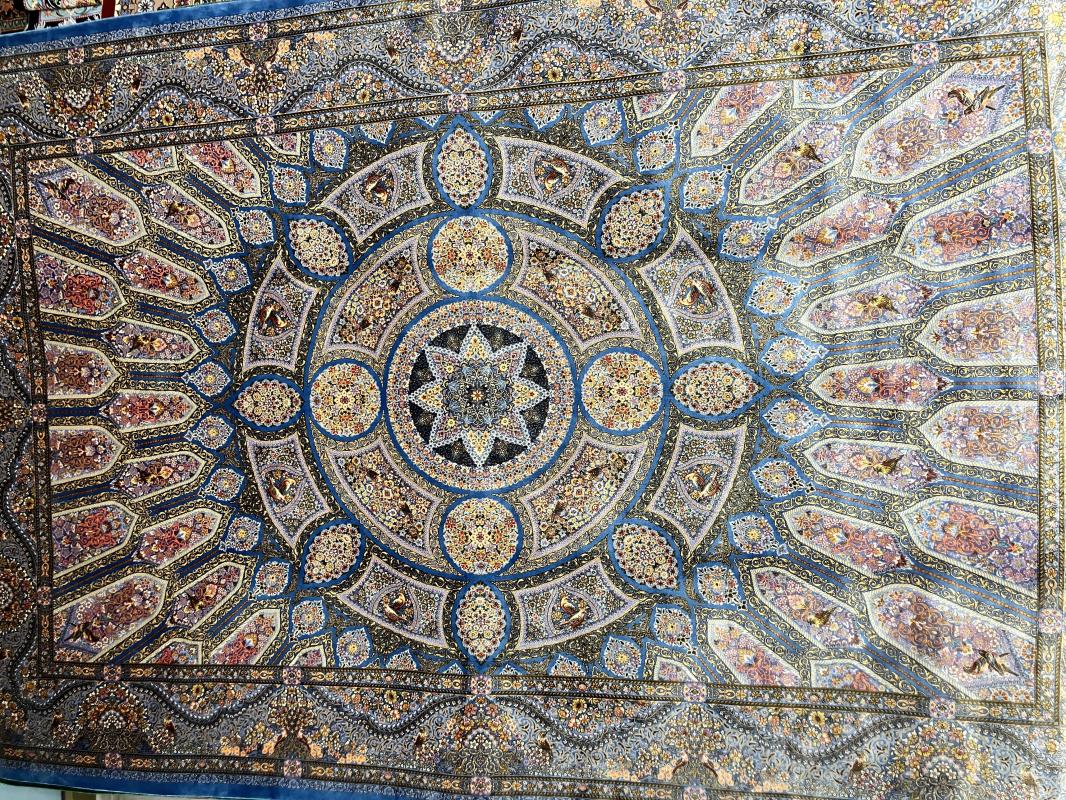 Multicolor Medallion Pattern Machine-Made Rug – 225×150 cm