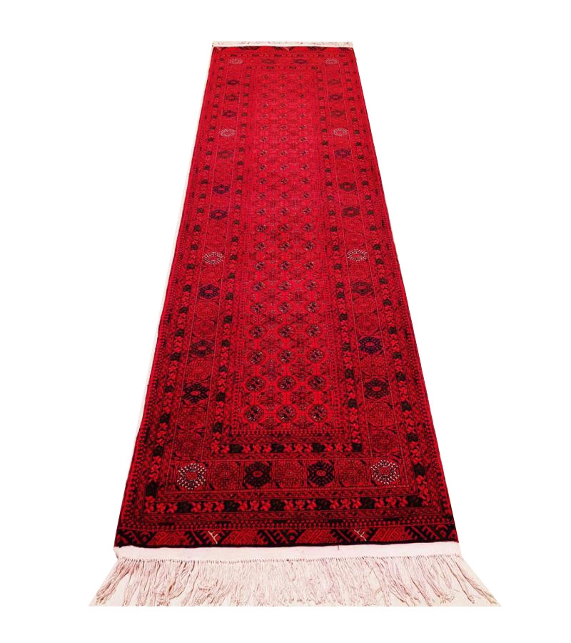 Afghan Handwoven Tekap Carpet ( Takap )  Size:  ( 80 x 291 cm)