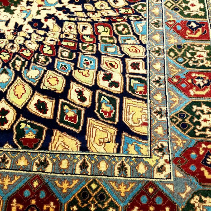 Hand Woven Peacock Pattern Afghan Carpet Size: ( 195 x 158 cm)