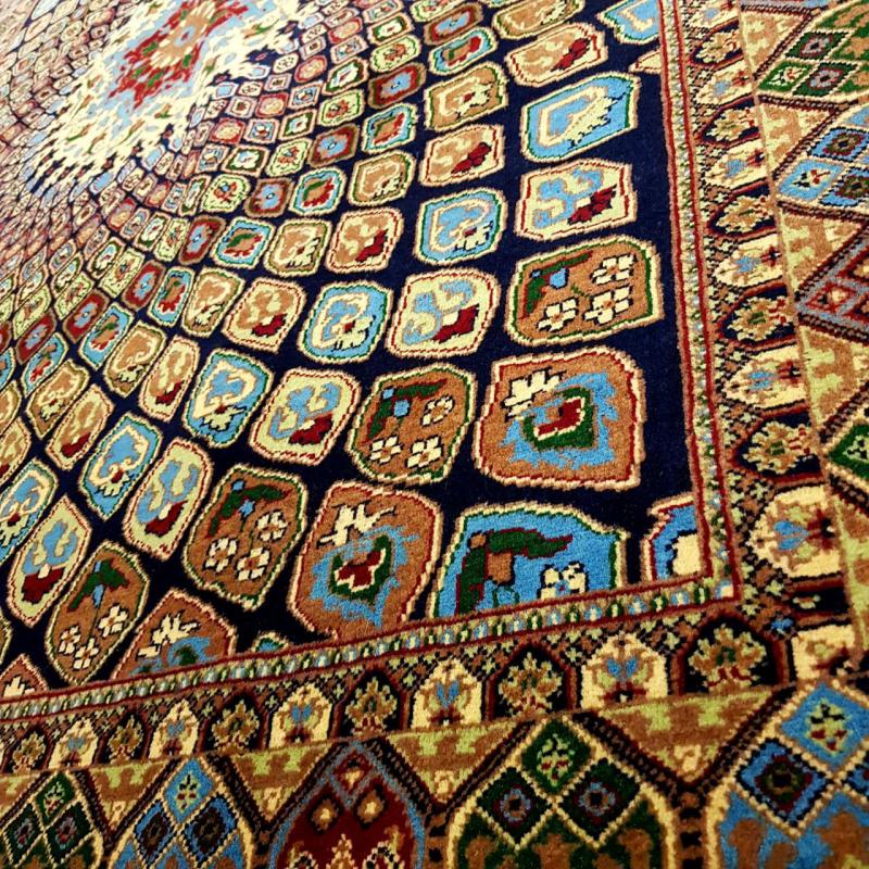 Hand Woven Peacock Pattern Afghan Carpet Size: ( 198 x 146 cm)