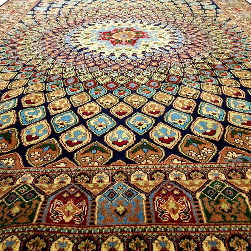 Hand Woven Peacock Pattern Afghan Carpet Size: ( 198 x 146 cm)