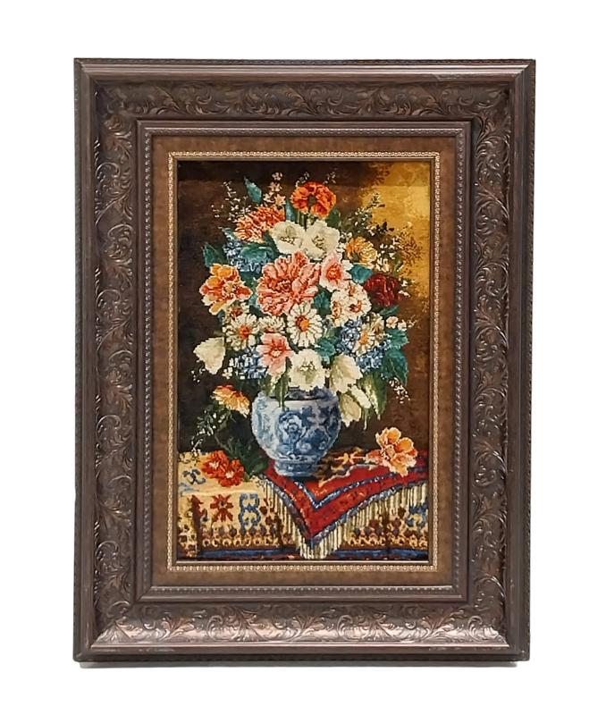 Iranian%20Handmade%20Tableau%20Rug (The%20Flowers)%20Size: (34 x%2053)%20cm