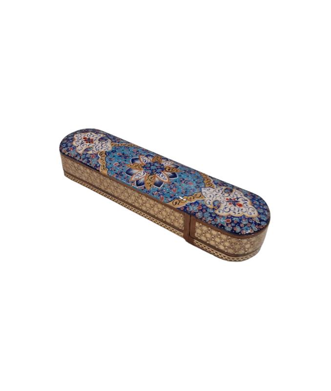Khatam%20Fully%20Embroidered%20Pencil%20Case%20with%20Drawer%2020%20cm