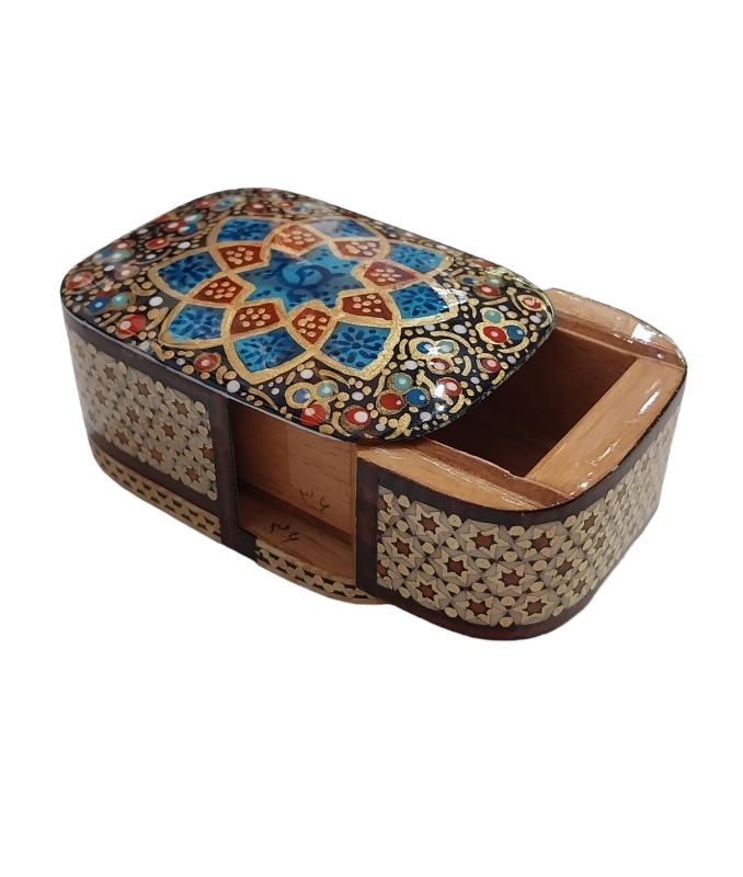 Iranian Handcrafted Khatam Art Jewelry Box Size  : ( 6 x 8) cm 
