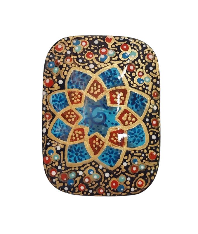 Iranian Handcrafted Khatam Art Jewelry Box Size  : ( 6 x 8) cm 