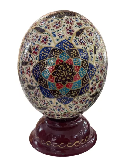 Handcrafted Enameled Decorative Ostrich Egg | Ebrisem
