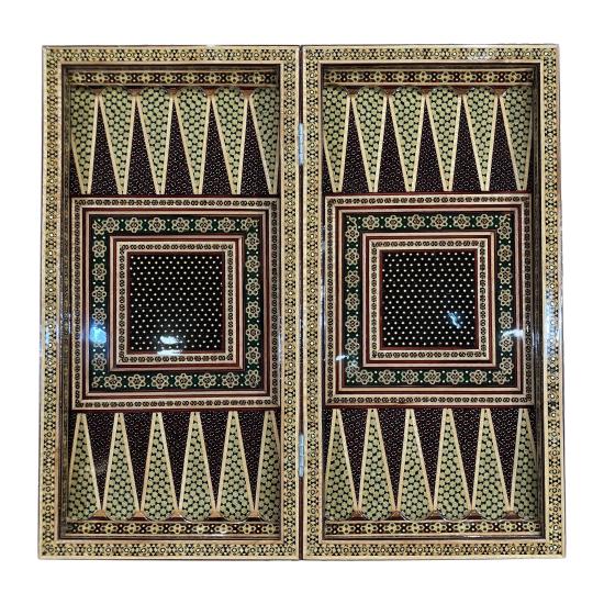 İran’ın El İşlemesi Hatem ve Minyatür Tavla ve Satranç - 50x50 CM