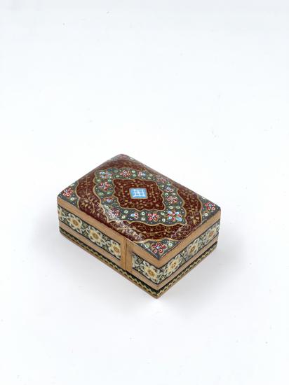 Iranian Handcrafted Khatam Art Jewelry Box Size  : ( 7 x 5 cm )