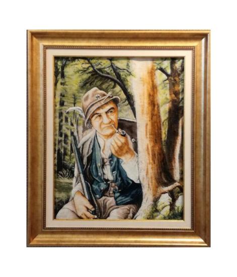 İran El Dokuması Tablo Halı (Avci) 