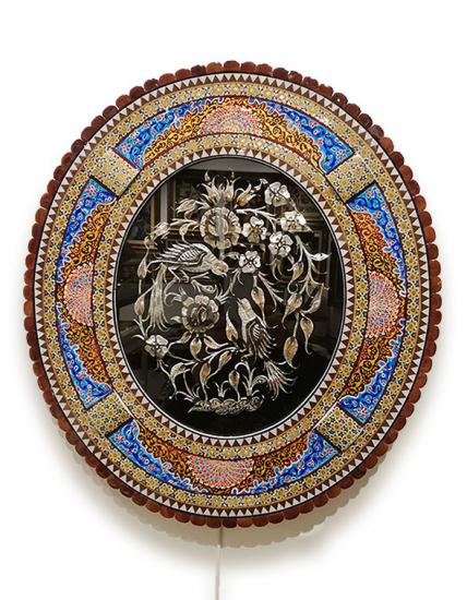 Iranian Handcrafted Metal & Khatam Art Frame Size : ( 47 x 42 cm)