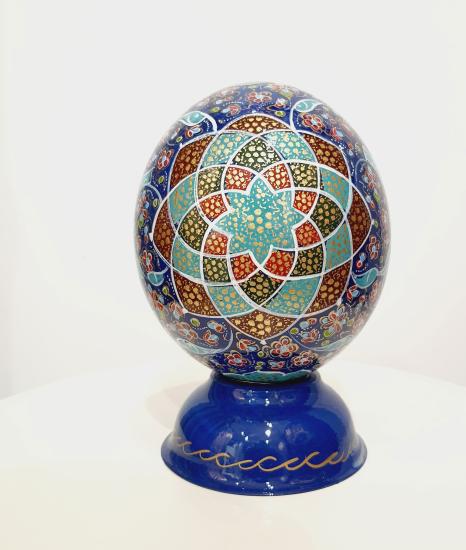 - Decorative Hand Painted Ostrich Egg