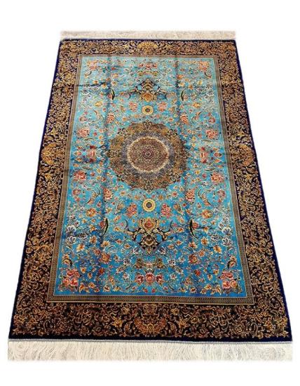 Pure Silk Machine Made Carpet (225 x 150 cm)