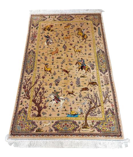 Saf İpek Makina Halı 225 x 150 cm