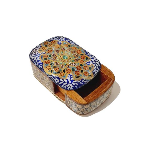 Iranian Handcrafted Khatam Art Jewelry Box Size  : ( 6 x 8) cm 