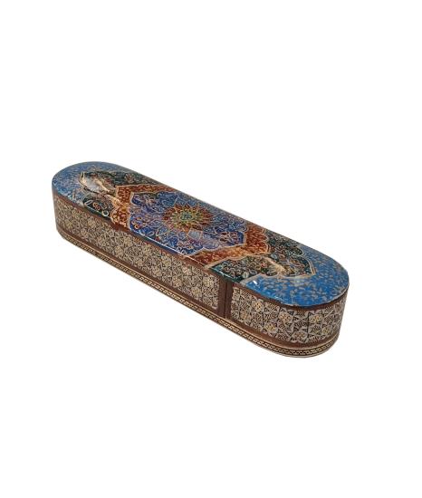 Khatam Fully Embroidered Pencil Case with Drawer 20 cm