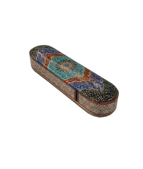 Khatam Fully Embroidered Pencil Case with Drawer 20 cm