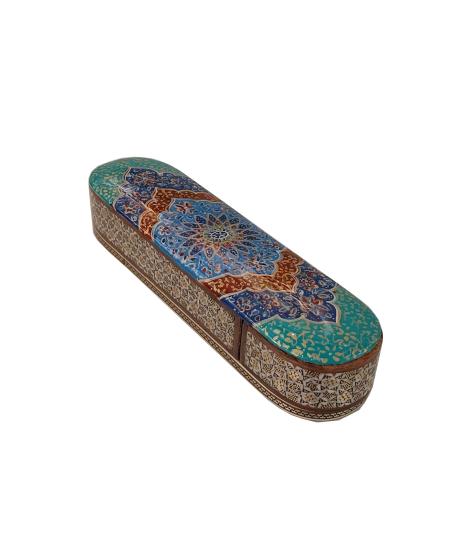 Khatam Fully Embroidered Pencil Case with Drawer 20 cm