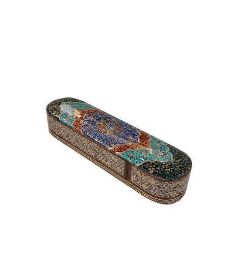 Khatam Fully Embroidered Pencil Case with Drawer 20 cm