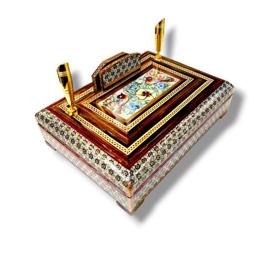 Khatam Desktop Luxury Pen Holder (Handicraft of Iran) 20 x 15 cm