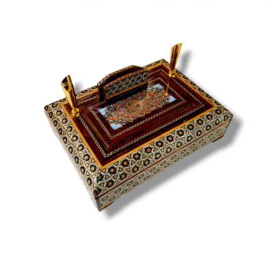 Khatam Desktop Luxury Pen Holder (Handicraft of Iran) 20 x 15 cm