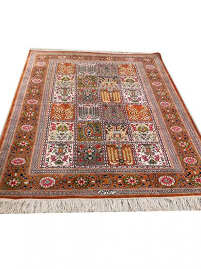 Hand Woven Iran’s QumSilk Carpet  (98 x 147) cm