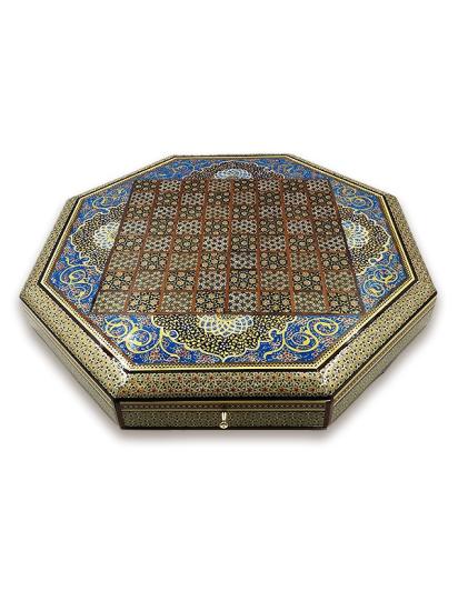 Handcrafted Khatam Chess 8 angle