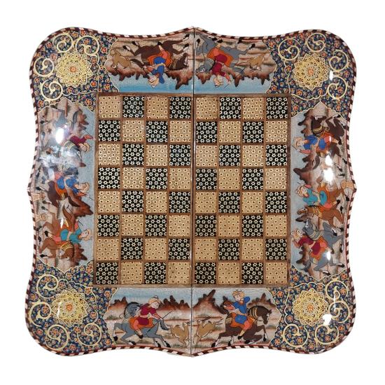 İran’ın El İşlemesi Luks Hatem Tavla ve Satranç (50 x 50) CM