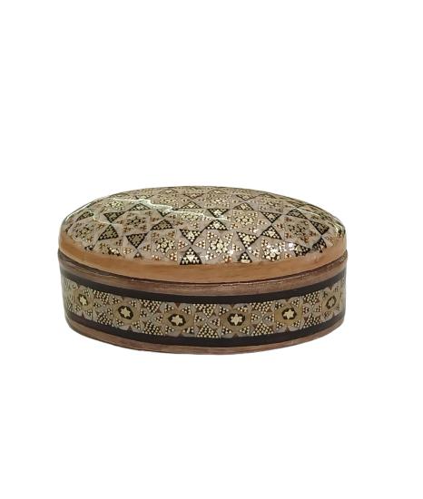 Iranian Handcrafted Khatam Art Jewelry Box Size  : ( 6 x 8) cm 