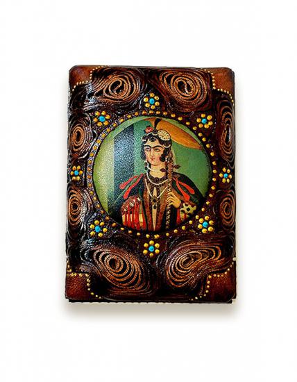 Deri El İşlemesi Kart Kutusu (13.5cm x 9.5 cm)