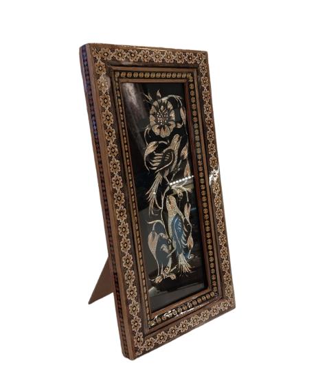 Iranian Handcrafted Metal & Khatam Art Frame Size : ( 15 x 30 cm)