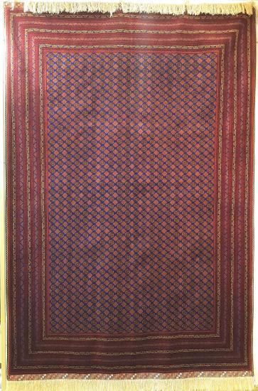 Hand Woven Blue Hocarojna Afghan Carpet  Size: (193 x 288) cm