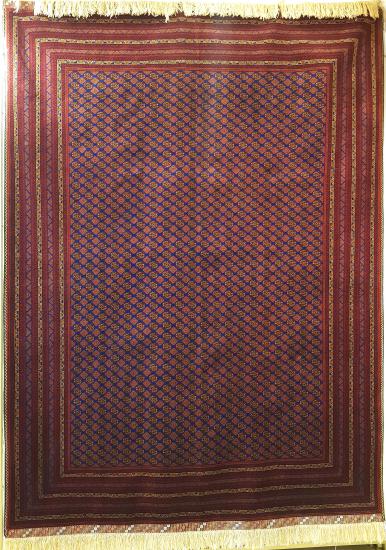 Hand Woven Blue Hocarojna Afghan Carpet  Size: (193 x 288) cm