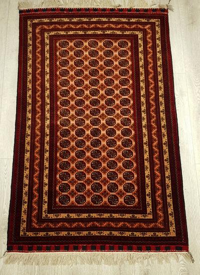 Hand Woven Pink Hocarojna Afghan Carpet  Size: ( 146 x 98 cm)