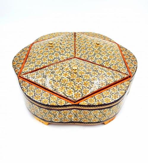 Iranian Handcrafted 3 Lid Candy Bowl (26 x 26) cm