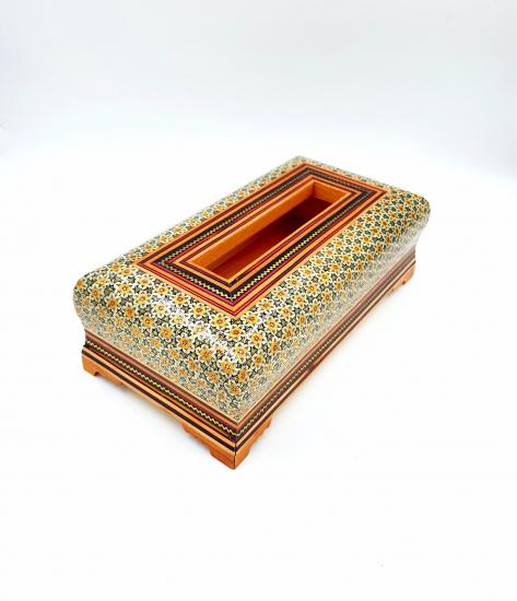 Iranian Handcrafted Khatam Art Napkin Holder Size : ( 14cm x 26 cm )