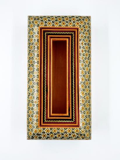 Iranian Handcrafted Khatam Art Napkin Holder Size : ( 14cm x 26 cm )