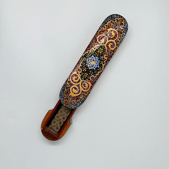 Khatam Fully Embroidered Pencil Case with Drawer 20 cm