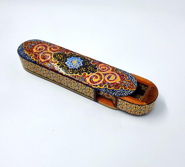 Khatam Fully Embroidered Pencil Case with Drawer 20 cm