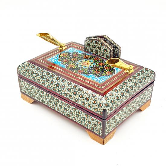 Khatam Desktop Luxury Pen Holder (Handicraft of Iran) 20 x 15 cm