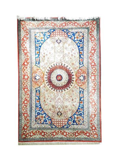 İran Qum Bölgesi El Dokuma Saf İpek Halı Ebat: (100 x 145) cm