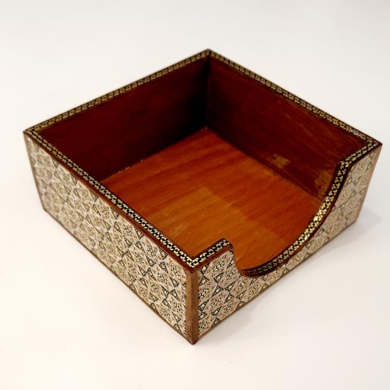 Iranian Handcrafted Khatam Paper-Rack Size  : ( 12 x 12 cm2 )