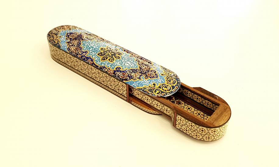 Khatam Fully Embroidered Pencil Case with Drawer 20 cm