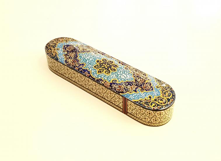 Khatam Fully Embroidered Pencil Case with Drawer 20 cm