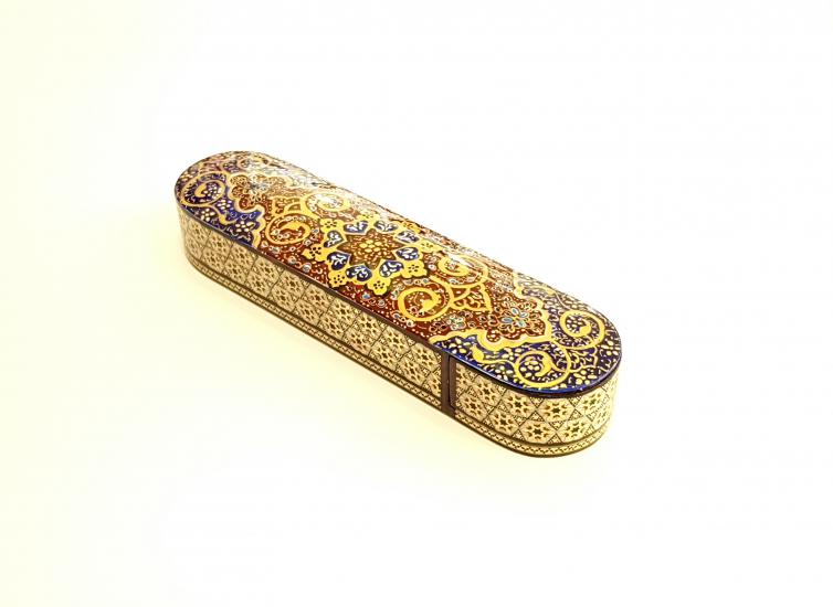 Khatam Fully Embroidered Pencil Case with Drawer 20 cm