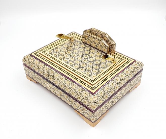 Khatam Desktop Luxury Pen Holder (Handicraft of Iran) 20 x 15 cm