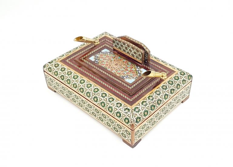 Khatam Desktop Luxury Pen Holder (Handicraft of Iran) 20 x 15 cm