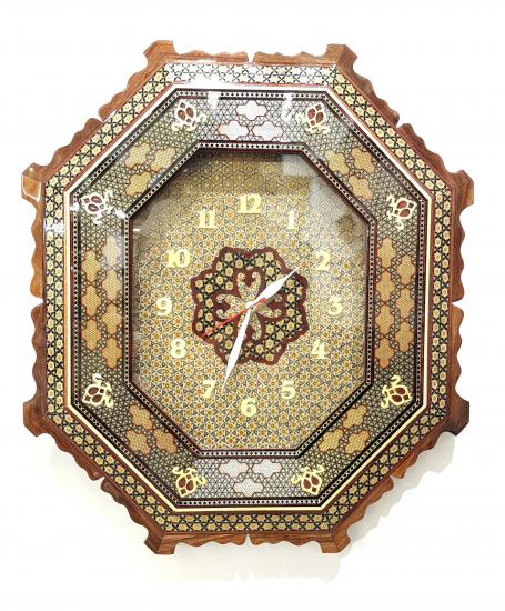 Iranian Hatam Work Clock Size :( 44 x 50 cm)